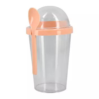 Шейк-стакан FUN с ложкой yellow