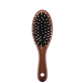 Щетка для волос LADY PINK BASIC wood массажная с деревянной ручкой малая
