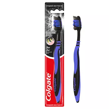 Щетка зубная COLGATE ZIG ZAG Древесный уголь