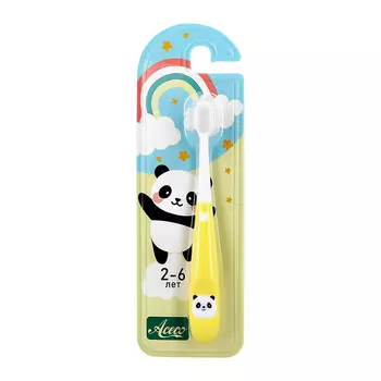 Щетка зубная для детей ACECO Panda Yellow