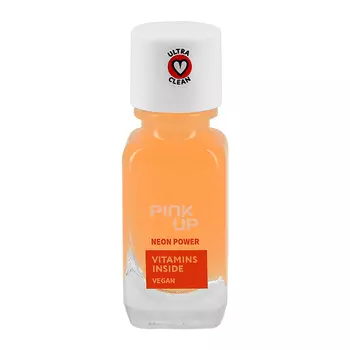Средство для восстановления и питания ногтей PINK UP NEON POWER с экстрактом апельсина и витамином С 11 мл