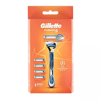 Станок для бритья GILLETTE FUSION c 4 сменными кассетами