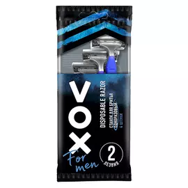 Станок для бритья одноразовый VOX FOR MEN с двойным лезвием 4 шт