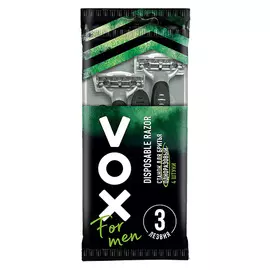 Станок для бритья одноразовый VOX FOR MEN с тройным лезвием 4 шт