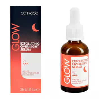 Сыворотка для лица CATRICE GLOW EXFOLIATING OVERNIGHT SERUM отшелушивающая
