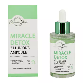 Сыворотка для лица GRACE DAY MIRACLE с экстрактом центеллы азиатской, мадекассосидом и ниацинамидом успокаивающая 50 мл