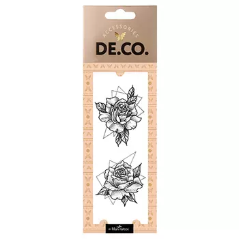 Татуировка для тела DE.CO. REAL TATTOO by Miami tattoos переводная Geo Rose