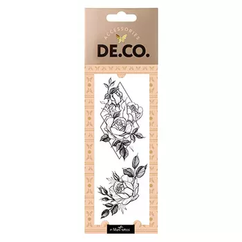 Татуировка для тела DE.CO. REAL TATTOO by Miami tattoos переводная Geometric rose