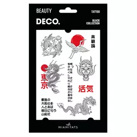 Татуировка для тела DECO. BLACK COLLECTION by Miami tattoos переводная Japan style