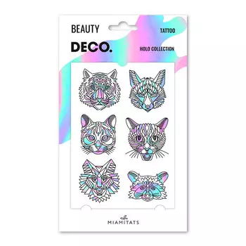 Татуировка для тела DECO. HOLOGRAPHIC by Miami tattoos переводная Animals