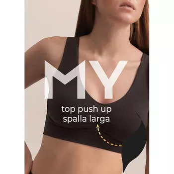 Топ женский MIREY MY с моделирующим эффектом Push Up черный, 44 S