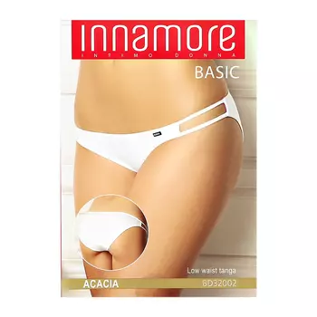 Трусы женские INNAMORE UNDERWEAR танга из хлопка bianco, 3