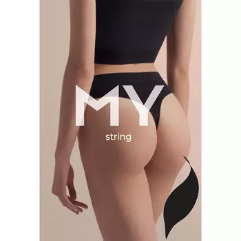 Трусы женские MIREY MY стринги из микрофибры черный, 44/46 S/M