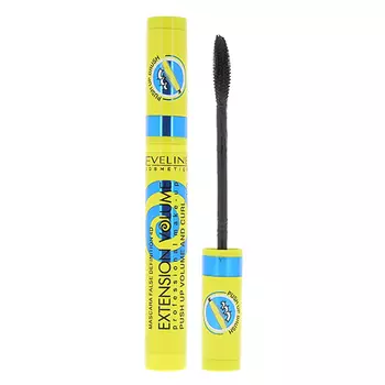 Тушь для ресниц EVELINE EXTENSION VOLUME с эффектом пуш-ап черная