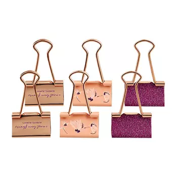 Зажимы для бумаги FUN WILD GARDEN FLORAL 6 шт