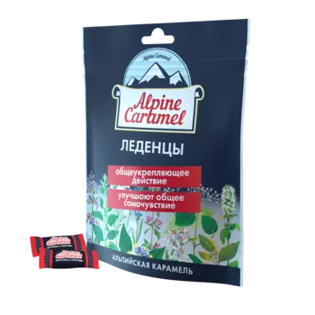 Alpine Caramel Альпийская Карамель леденцы, 75 г