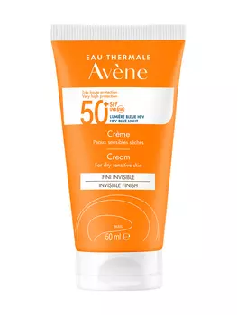 Avene солнцезащитный крем SPF 50+ без отдушек, 50 мл