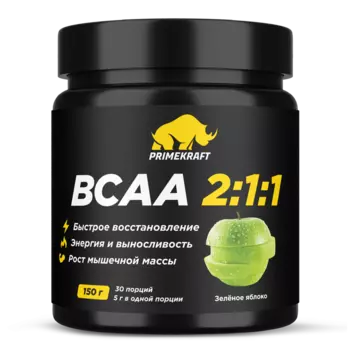 BCAA 2:1:1, порошок (зеленое яблоко) 150 г, 1 шт.