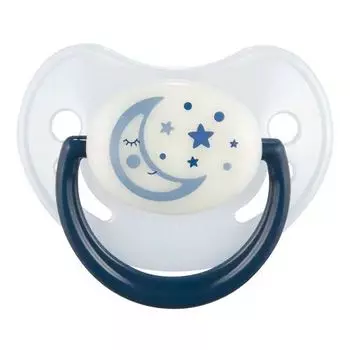 Canpol Пустышка анатомическая, силиконовая, Night Dreams, 1 шт., 6-18 месяцев