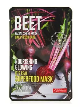 Dermal, маска для лица тканевая (с экстр свеклы)