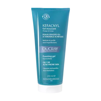 Ducray Keracnyl, гель для лица и тела очищающий, 200 мл