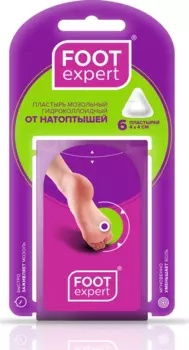 Foot Expert, пластырь гидроколлоидный от сухих мозолей, 4 х 4,2 см, 6 шт.