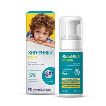 Хигиеника Мусс, средство педикулицидное, флакон 100 мл