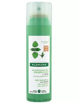 Klorane Сухой шампунь тонированный с экстрактом крапивы для жирных волос, 150 мл