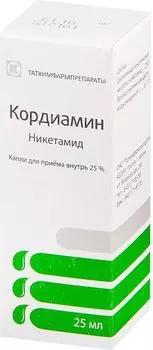 Кордиамин, капли 25%, 25 мл
