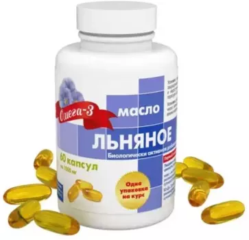 Льняное масло, капсулы 1000 мг, 60 шт.