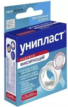 Унипласт, пластырь, 1.25х500 см
