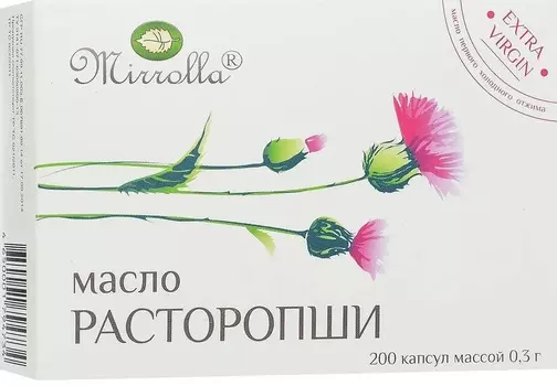 Масло расторопши Мирролла, капсулы, 200 шт.