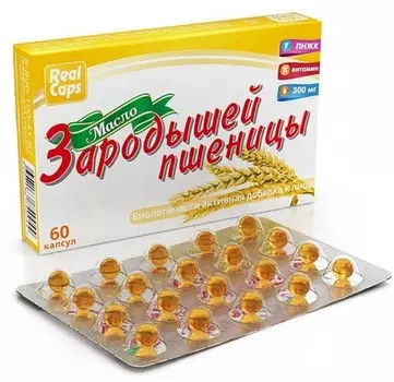 Масло зародышей пшеницы, капсулы 300 мг, 60 шт.