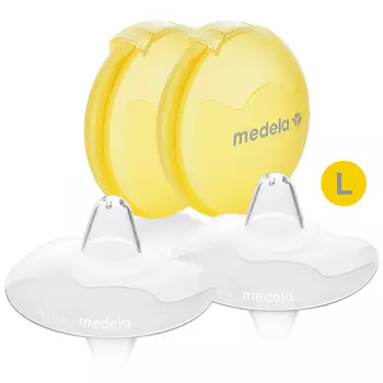 Медела, накладки на грудь силиконовые Контакт (L), 2 шт.