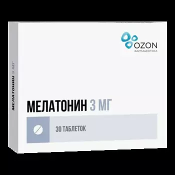 Мелатонин, таблетки, 3 мг
