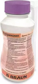 Нутрикомп Дринк Плюс, смесь (клубника), 200 мл