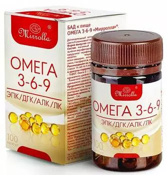 Омега 3-6-9 Мирролла, капсулы, 100 шт.