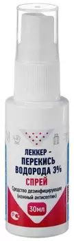 Перекись водорода-Леккер, спрей 3%, 30 мл