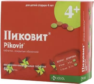 Пиковит, таблетки покрыт. плен. об., 60 шт.