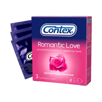 Презервативы Contex Romantic Love ароматизированные, 3 шт.