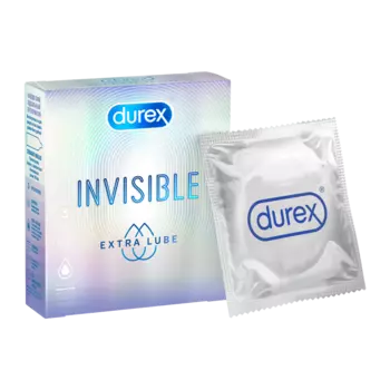 Презервативы Durex Invisible Extra Lube, 3 шт.