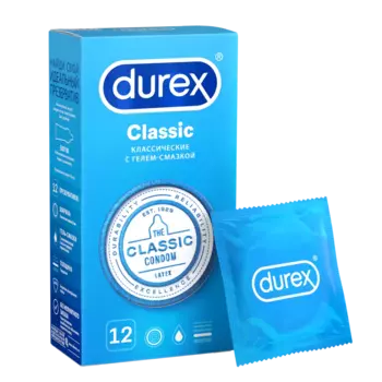 Презервативы Durex Классик, 12 шт.