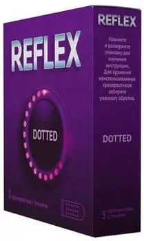 Reflex Dotted, презервативы в смазке с точками, 3 шт.