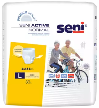 Seni Active Normal, трусы впитывающие (L), 30 шт.