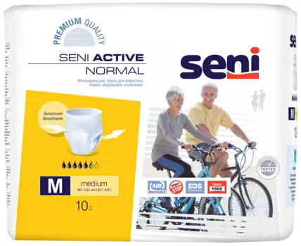 Seni Active Normal, трусы впитывающие (M), 10 шт.
