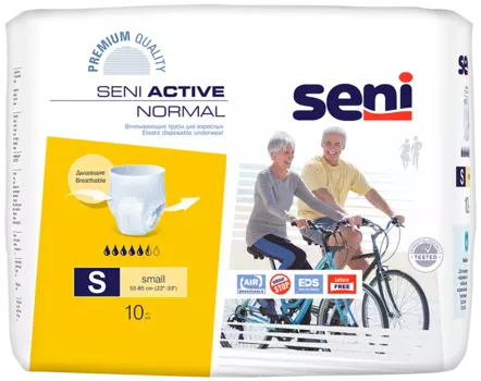 Seni Active Normal, трусы впитывающие (S), 10 шт.