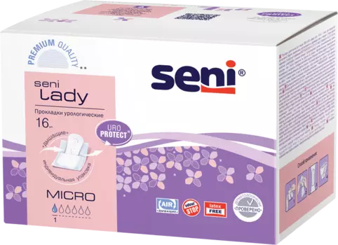 Seni Lady Micro, прокладки урологические, 16 шт.
