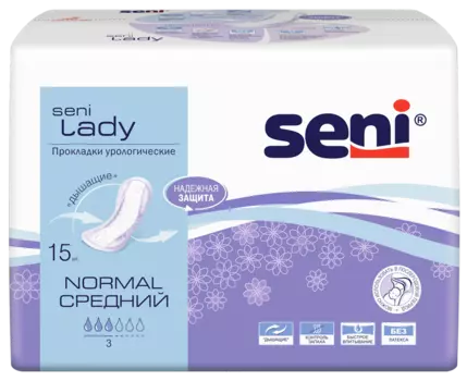 Seni Lady Normal, урологические прокладки, 15 шт.