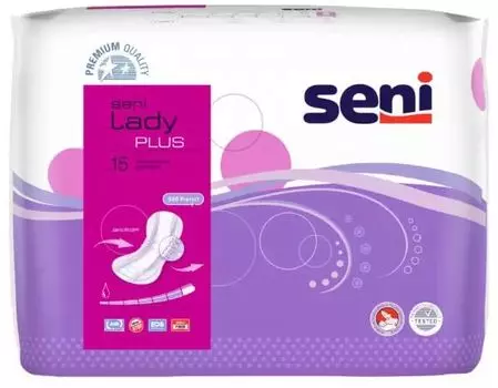 Seni Lady Plus, прокладки урологические, 15 шт.
