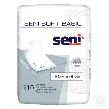 Seni Soft Basic, пеленки 90х60 см, 10 шт.